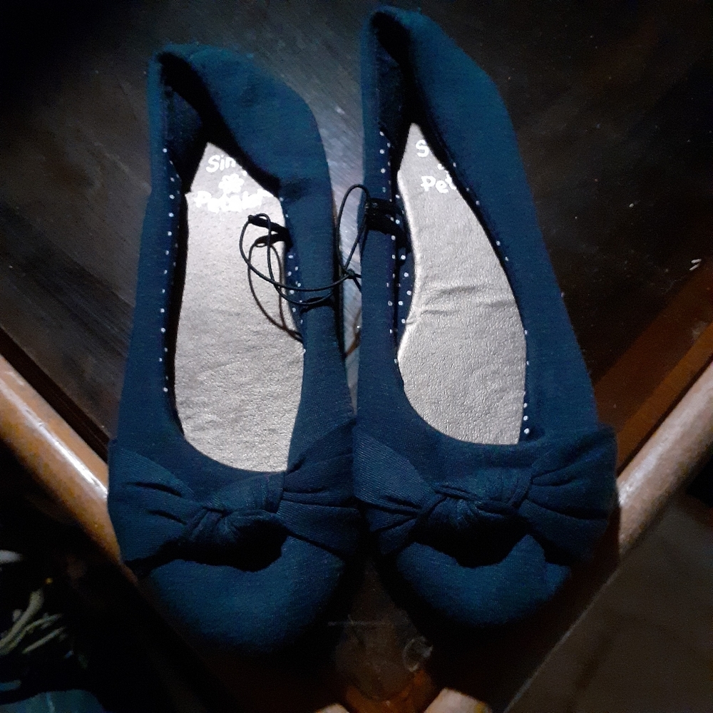 Simply Petals Navy Blue Slippers